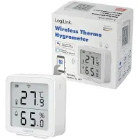 Logilink SC0116 Thermo-hygro-meter, wifi-bewaking op afstand (via Smart Life App) voor een gezonde luchtkwaliteit, Amazon Alexa en Google spraakbesturing