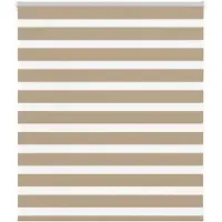 vidaXL Zebra Blind 135x100 cm stofbreedte 130,9 cm polyester zandbruin