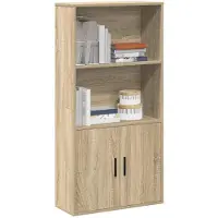 vidaXL Boekenkast 60x24x120 cm bewerkt hout sonoma eikenkleurig
