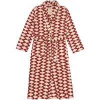 OAS Badjas Roza Velour Long Robe Bruin Unisex-L/XL