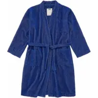 OAS Badjas Aquatic Pepper Velour Robe Blauw Unisex-S/M