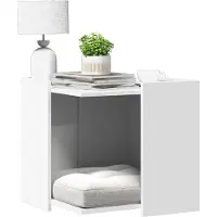 vidaXL Kattenbakkast 53x53x51 cm bewerkt hout wit