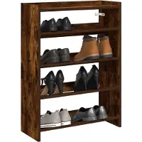 vidaXL Schoenenrek 60x25x62 cm bewerkt hout gerookt eikenkleurig