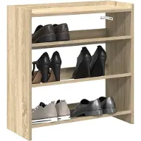 vidaXL Schoenenrek 60x25x62 cm bewerkt hout sonoma eikenkleurig