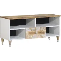 vidaXL Tv-meubel 100x33,5x46 cm massief mangohout