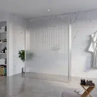 FortiFura Galeria Vrijstaande Inloopdouche - 160x200cm - Helder geribbeld - antikalk - 8mm veiligheidsglas - 2 zijwanden 40cm - wandsteunen en hoekprofielen - Geborsteld RVS PVD (RVS) SW927769