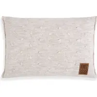 Knit Factory Noa Sierkussen - Beige - 60x40 cm - Kussenhoes inclusief kussenvulling