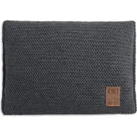 Knit Factory Maxx Kussen - Antraciet - 60x40 cm
