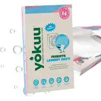 Yokuu Probiotische Wasstrips - 128 Wasbeurten - Parfumvrij - Reis Wasmiddel - Ultra Geconcentreerd en Voorgedoseerd - Ecologisch Wasproduct