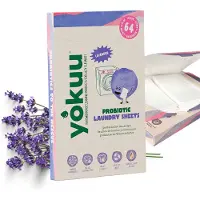 Yokuu Probiotische Wasstrips - 128 Wasbeurten - Lavendel Geur - Reis Wasmiddel - Ultra Geconcentreerd en Voorgedoseerd - Ecologisch Wasproduct
