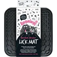 Bugalugs likmat voor dieren - Slowfeeder - Honden - Katten - Siliconen - Zwart
