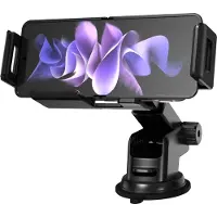 Phreeze Telefoonhouder Auto Ventilatie - Draadloos Opladen 15W - Ventilatierooster - 360 Graden Draaibaar - Automatisch Klemsysteem - Verstelbaar - Universeel - Zwart