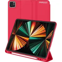 Phreeze Hoes geschikt voor iPad Pro 11 inch 2024 (7e generatie) - Hoes geschikt voor iPad Pro met Pencil Vak - Draaibare Tri Fold Hoesje geschikt voor iPad Pro 7 11-inch met M4 Chip Case - Donker Blauw
