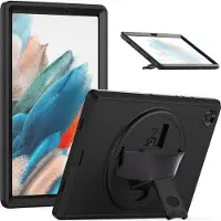 Phreeze Stevig Hoesje geschikt voor Samsung Galaxy Tab A8 2022 2021 10.5 inch hoes met Handriem, Standaard en Pencil Opbergvak - Extreme bescherming Kinderhoes
