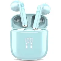 Phreeze Draadloze Oortjes met LED Display - Bluetooth 5.3 - Blauw - Volledig Draadloos - Oordoppen met Microfoon - Oordopjes Bluetooth - Earbuds