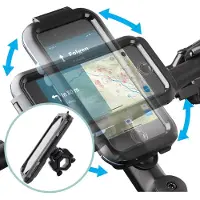 Phreeze B5 - Telefoonhouder Fiets - GSM Houder Fiets - Stuur - Waterdicht - Draaibaar - Schokbestendig - Universeel - Voor Fiets / Motor / Scooter - Zwart