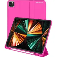 Phreeze Hoes geschikt voor iPad Pro 11 inch 2024 (7e generatie) - Hoes geschikt voor iPad Pro met Pencil Vak - Draaibare Tri Fold Hoesje geschikt voor iPad Pro 7 11-inch met M4 Chip Case - Donker Blauw