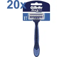 Gillette – Blue3 – Plus – Comfort – Wegwerpscheermesjes – 20 Stuks - Voordeelverpakking