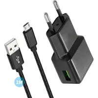 Phreeze Micro usb Oplader 15w 2 Meter - Oplader voor A10 / A10e / A10s / A20 / A20e / A30 / A30s / A50 / A50s (2019)