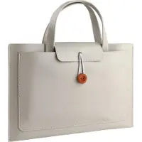 Phreeze Laptoptas - 14 tot 16 inch - 3 Vakken - Vegan Leer - Laptophoes - Laptop Tas - XPS 15, Acer, Lenovo, ASUS, MacBook Air, Pro, Samsung, ChromeBook - Licht Grijs