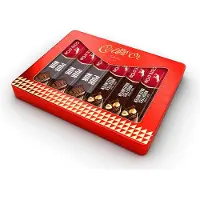 Côte d'Or deluxe geschenkdoos - mix van 6 chocoladerepen - pure chocolade met hazelnoten - origineel chocoladecadeau - 276g