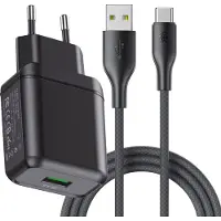 Phreeze Usb C oplader met kabel - 18w Quick Charge - 3 meter - Usb stekker geschikt voor Android smartphone / tablet / e-reader