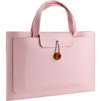 Phreeze Laptoptas - 14 tot 16 inch - 3 Vakken - Vegan Leer - Laptophoes - Laptop Tas - XPS 15, Acer, Lenovo, ASUS, MacBook Air, Pro, Samsung, ChromeBook - Roze