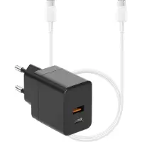 Phreeze Dual usb C Snellader Set - Usb-C naar usb-C Kabel 2 Meter - 35w - Geschikt voor S24,S23, S22, S21, S20 series en A73, A53, A13, A23 series - Power Delivery & PPS Fast Charging
