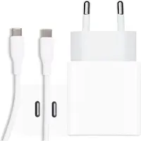 Phreeze 35w usb C Stekker 2 Poorten + usb-C naar usb-C Kabels - 2 Meter - Usb C Oplader - Snellader voor Galaxy A56 A57 S25 S26 S26 Ultra Z Flip 7 Z Fold 7 - Super Fast Charger