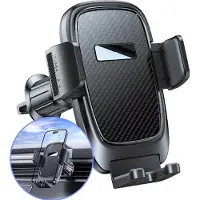 Phreeze Telefoonhouder Auto Ventilatie - 360 Graden Draaibaar - Extra Sterk Klemsysteem - Verstelbaar - Universeel - Zwart