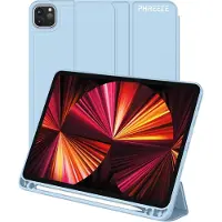 Phreeze Hoes geschikt voor iPad Pro 13 inch 2024 (7e generatie) - Geschikt voor iPad Pro 13 hoesje met Pencil Vak - Draaibare Tri Fold Hoesje geschikt voor iPad Pro 7 13-inch met M4 Chip Case - Donker Blauw