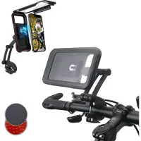 Phreeze Telefoonhouder Fiets Waterdicht - Magnetisch - Aluminium - Met Kliksysteem - Stuurbevestiging - 360 Graden Draaibaar - Anti-Schok - Universeel - Zwart