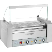 Royal Catering Hotdoggrill - 7 rollen - opwarmlade - roestvrij staal