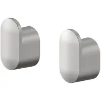 Tiger Cooper - Handdoekhaak klein (2 stuks) - 16x14x25 mm - RVS geborsteld