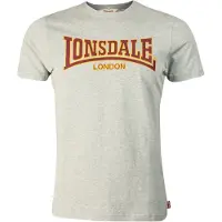 Lonsdale Shirt 'Classic' geel / grijs / donkerrood