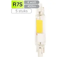 OE Lightning R7s LED Lamp 78mm 4W - Warm Wit - 450 Lumen - Staaflamp - Vervangt 40W - 5 stuks