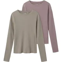 TWO SOON Shirt greige / oudroze