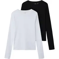 TWO SOON Shirt zwart / wit