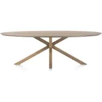 Henders & Hazel Trapani eettafel mangohout gefineerd gerookt
