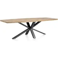 Henders & Hazel Metaluxe eettafel ovaal eikenfineer/metalen onderstel