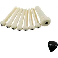 Fender Genuine Replacement Part brugpen voor akoestische gitaar - Brugpin Set - Met Specter Plectrum