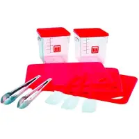 Rubbermaid Kleurgecodeerde set voor voedselbereiding en -bewaring - Kleurcodering: Vlees