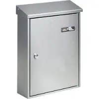 Burg wachter 61100 LETTER 5832 SI Brievenbus Staal Zilver Sleutelslot
