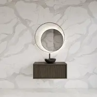 Gliss Design Heronimus badmeubel met ribbelfront 70cm charcoal