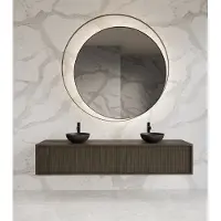 Gliss Design Heronimus badmeubel met ribbelfront 200cm met 2 lades charcoal