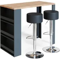 Vicco Bartafel set – 57 x 117 cm met 2 barkrukken Eiken