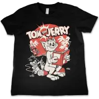 Hybris Tom And Jerry Kinder Tshirt -Kids tm 4 jaar- Vintage Comic Zwart