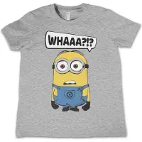 Minions Kinder Tshirt -Kids tm 12 jaar- Whaaa?!? Grijs