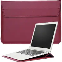 Phreeze 2-in-1 Laptopsleeve 10 tot 12 inch - Wijnrood - Laptopsleeve voor Dames / Heren - Laptop Tas Sleeve met Standaard