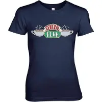 Hybris Friends Dames Tshirt -S- Central Perk Blauw